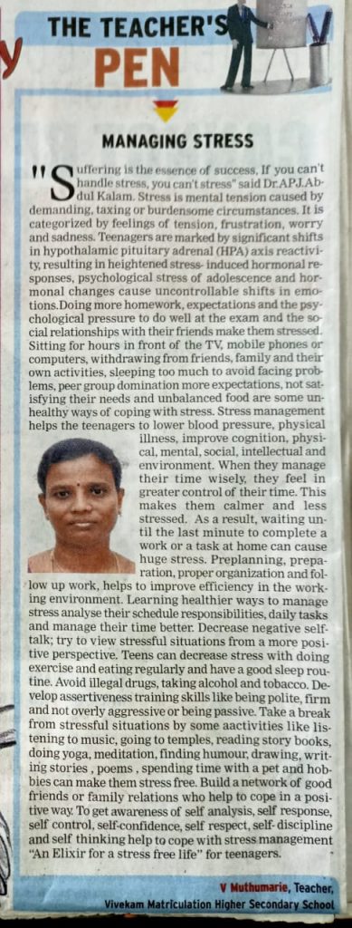 Managing Stress